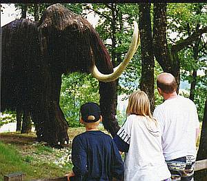 Auge in Auge mit den Besuchern: Das Mammut wirkt täuschend echt.