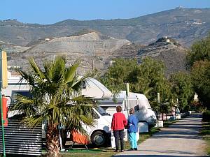Eine groeß Zahl an Dauercampern haben in Andalusien ihre Lieblingsplätze.